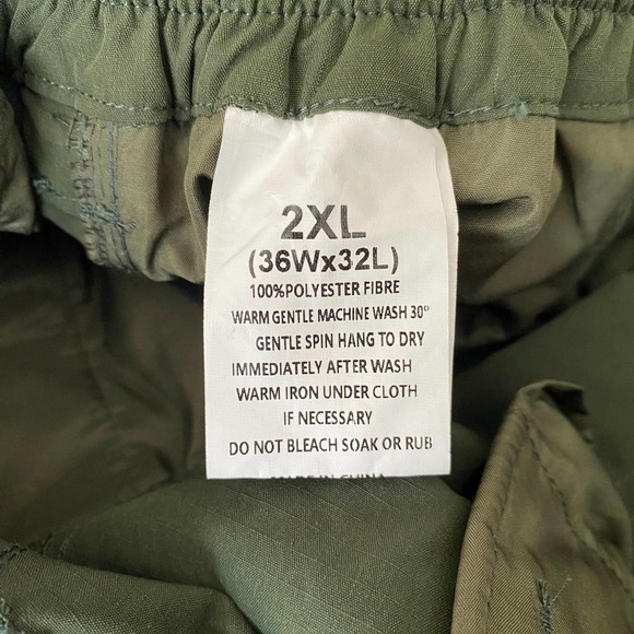 Tactical Pants 9‎ Pockets Green sz 2XL utility cargo pants NWT - Picture 12 of 16
